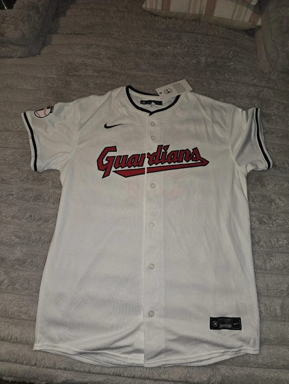 Shane Bieber #57 Nike Baseball Jersey New Youth XL 18 20 Guardians Cleveland